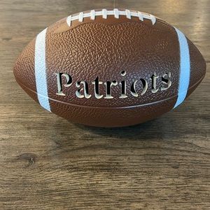 🏈 Patriots carved Football / Decor - Light,  NWOT